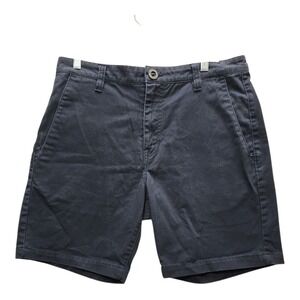 Volcom True To This Chino Shorts Men 33 Navy Blue Y2K Skater Streetwear Casual